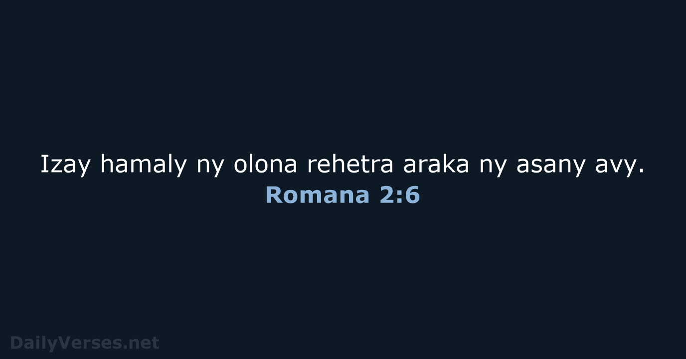 Romana 2:6 - MG1865