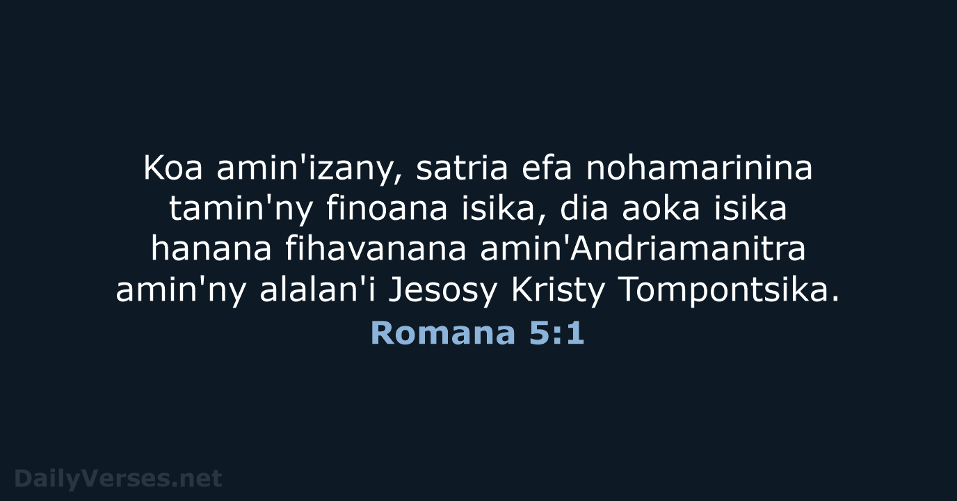 Romana 5:1 - MG1865