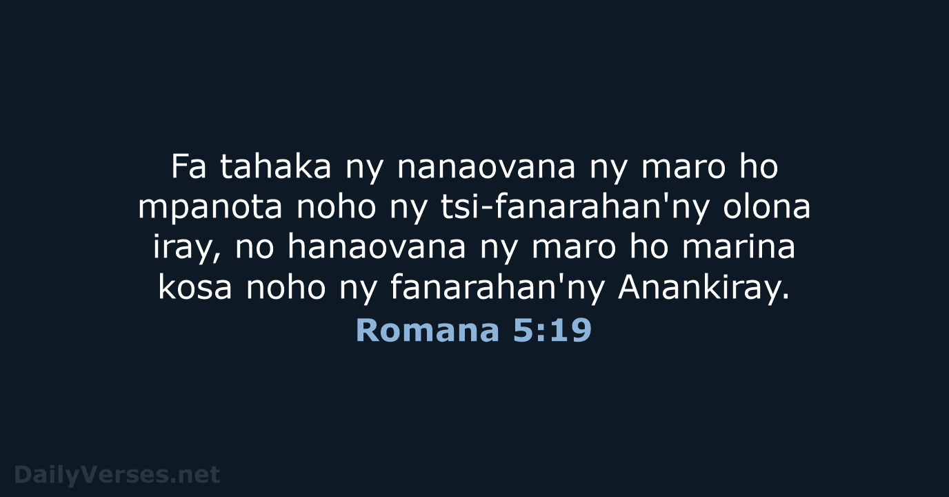 Romana 5:19 - MG1865