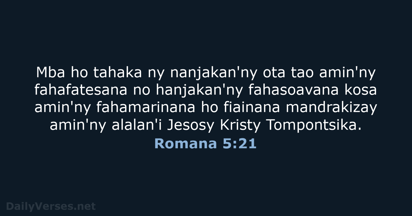 Romana 5:21 - MG1865