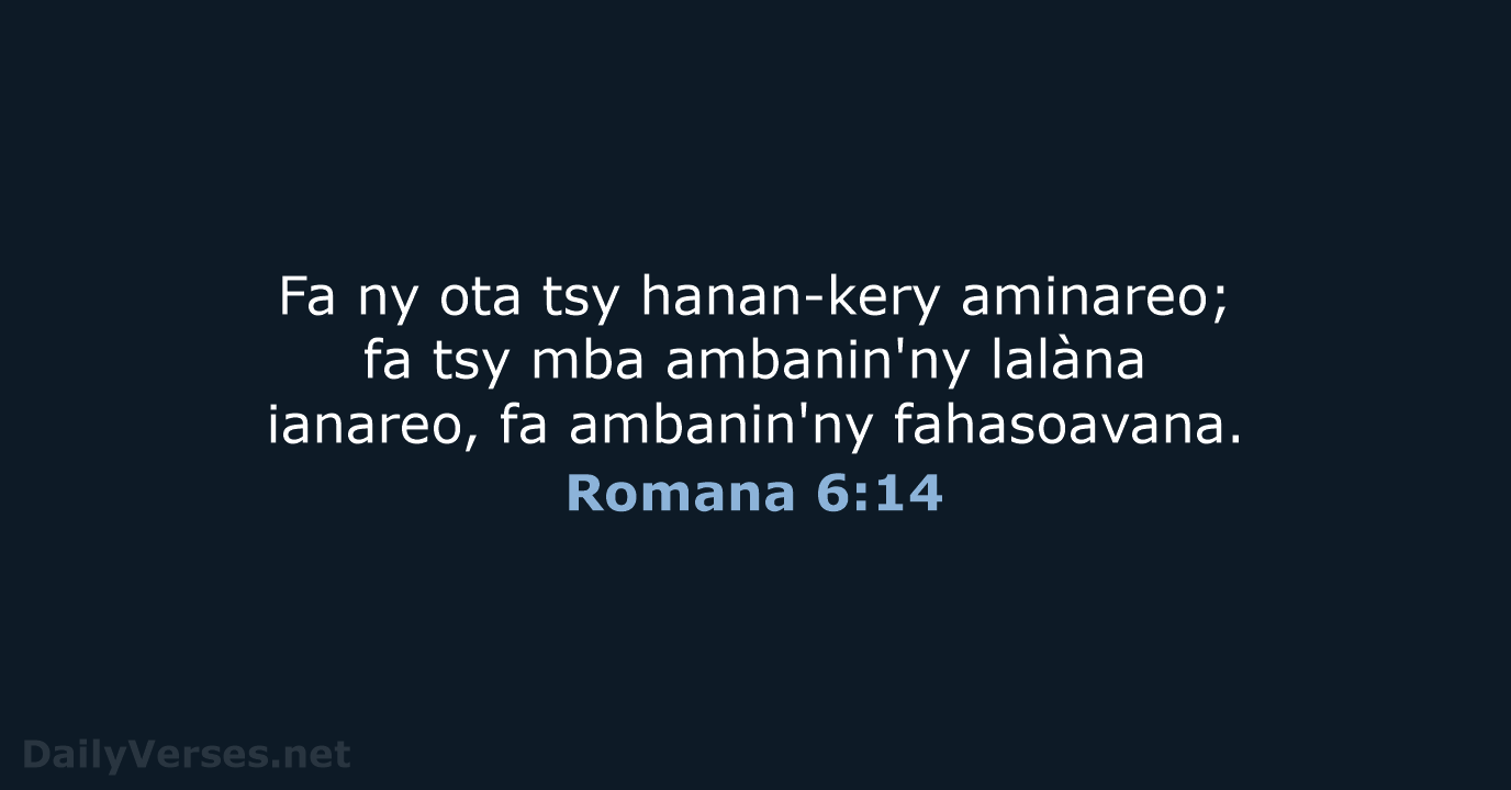 Romana 6:14 - MG1865