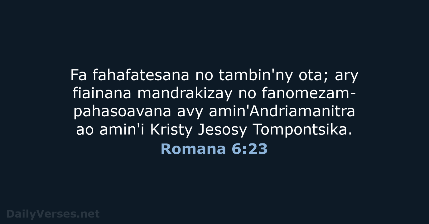 Romana 6:23 - MG1865