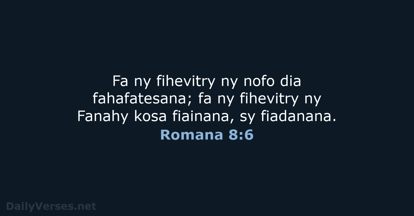 Romana 8:6 - MG1865