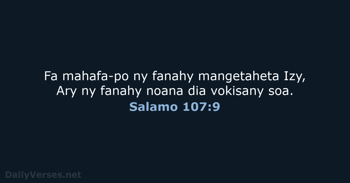 Salamo 107:9 - MG1865
