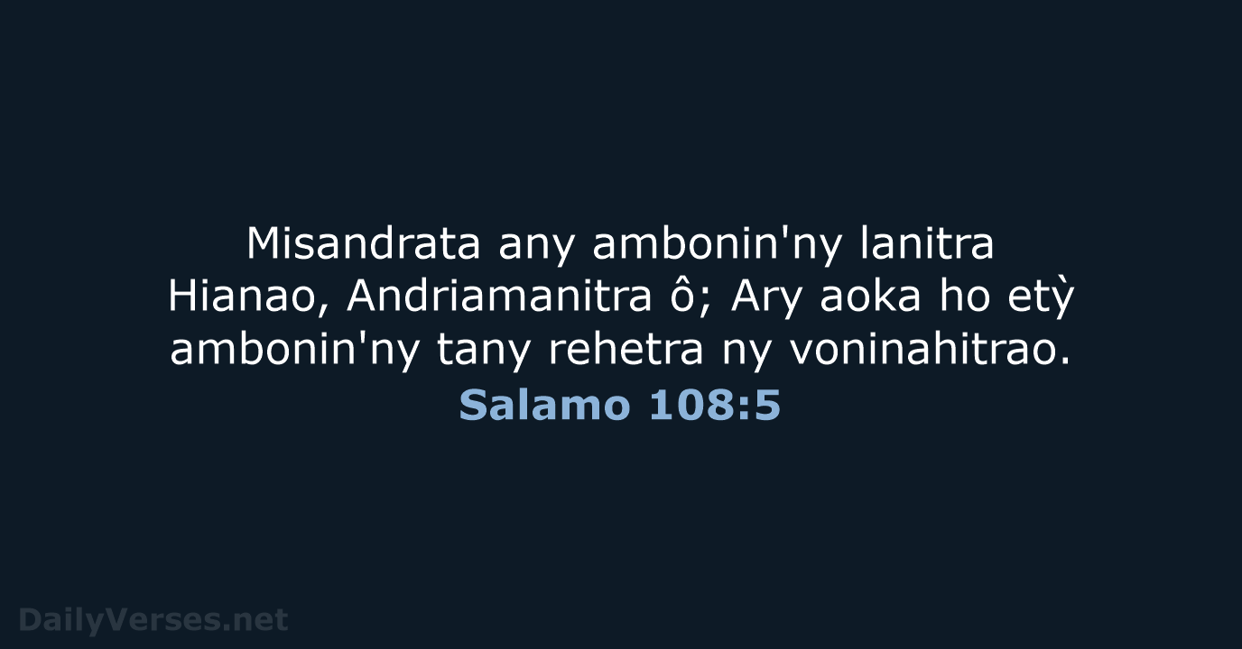 Salamo 108:5 - MG1865