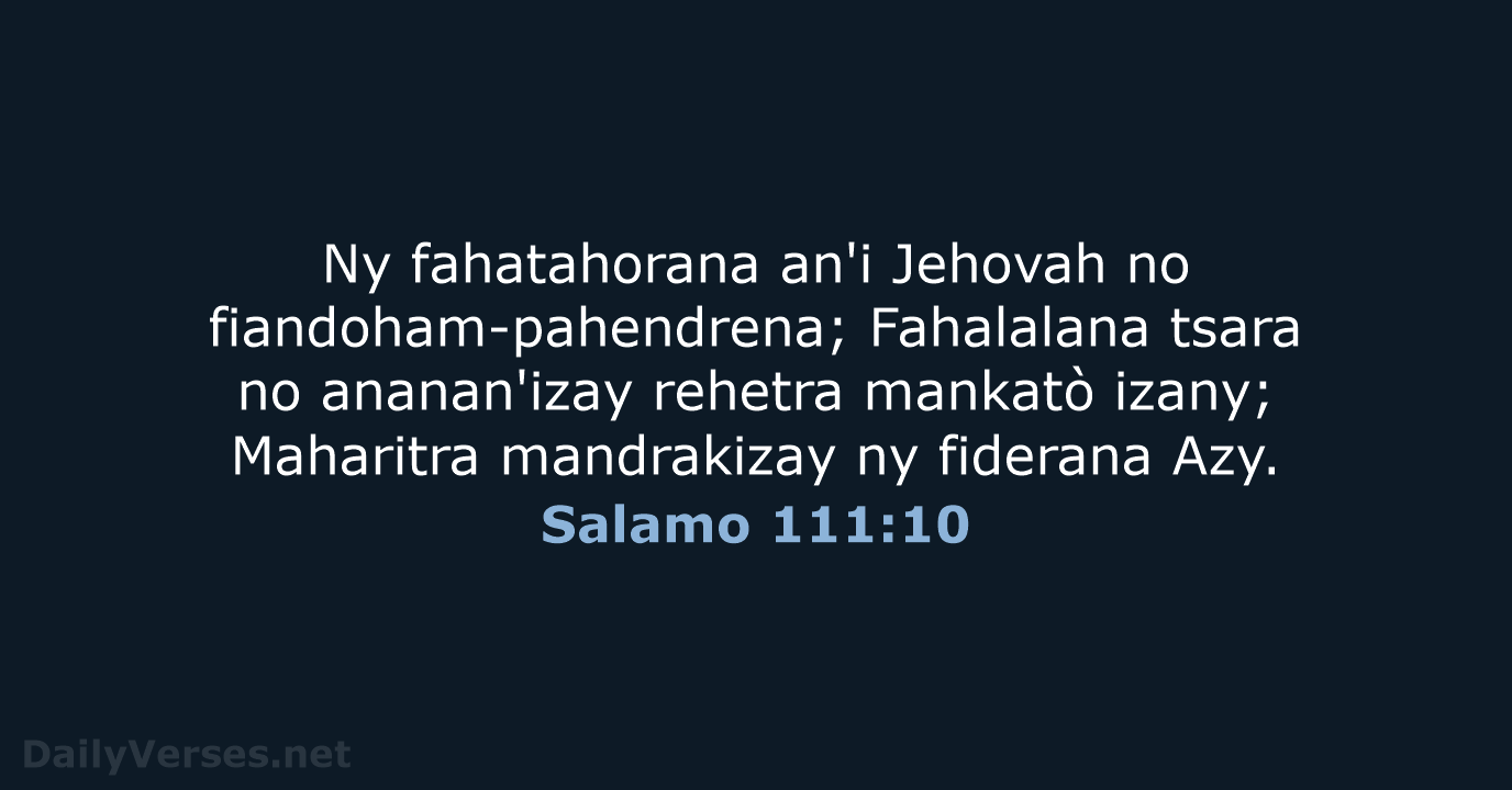 Salamo 111:10 - MG1865