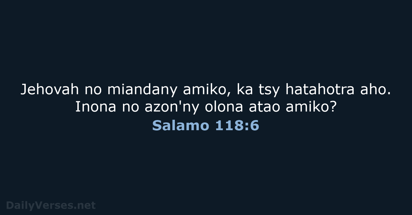 Salamo 118:6 - MG1865