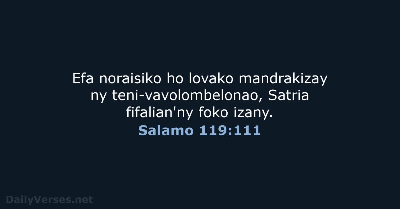 Salamo 119:111 - MG1865