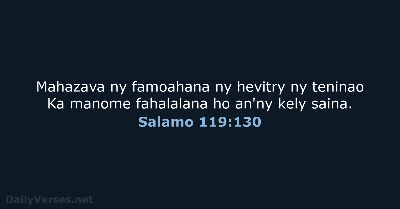 Salamo 119:130 - MG1865