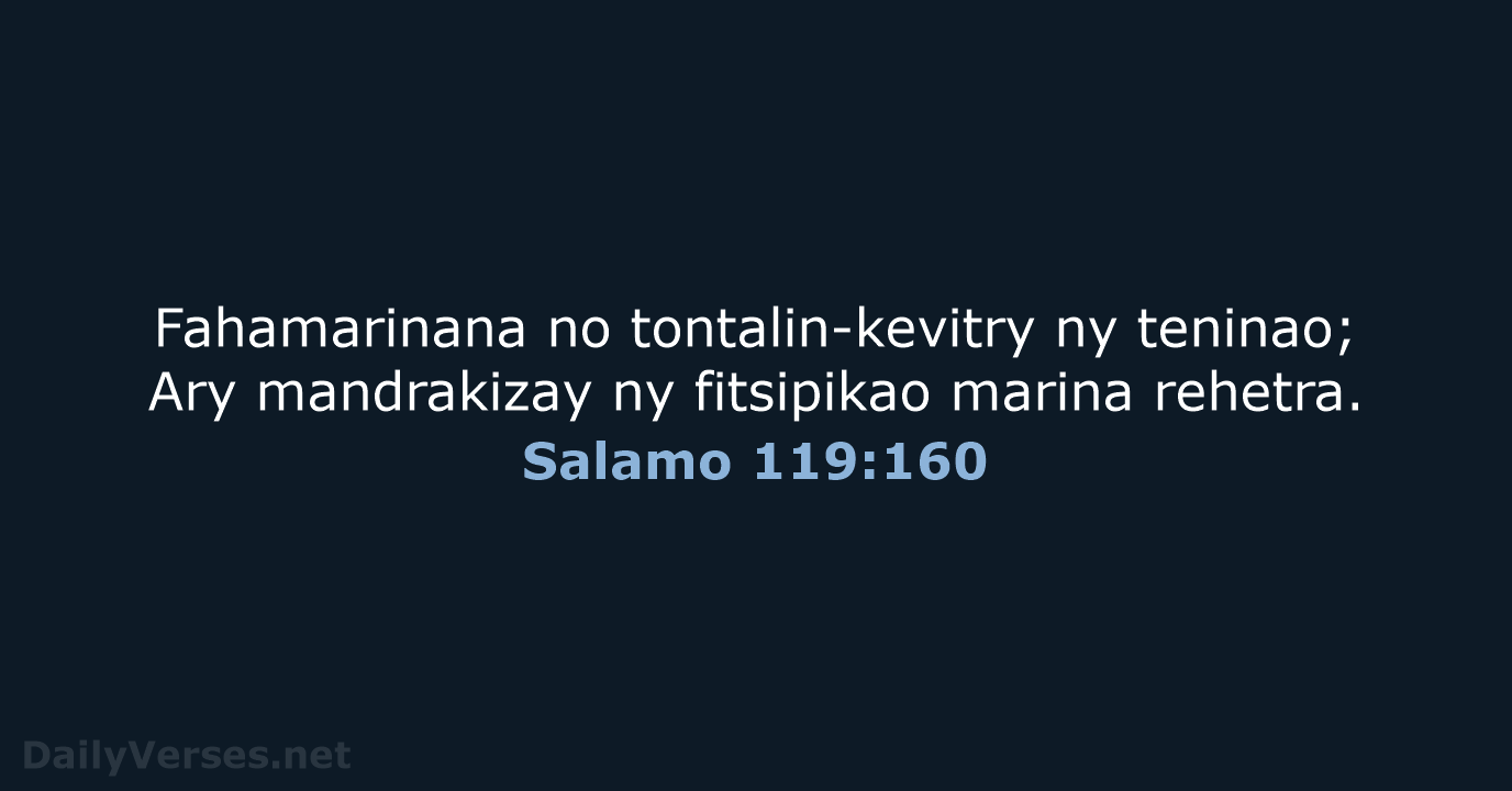 Salamo 119:160 - MG1865