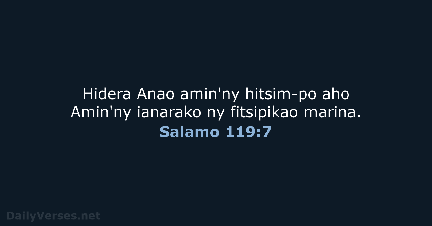 Salamo 119:7 - MG1865