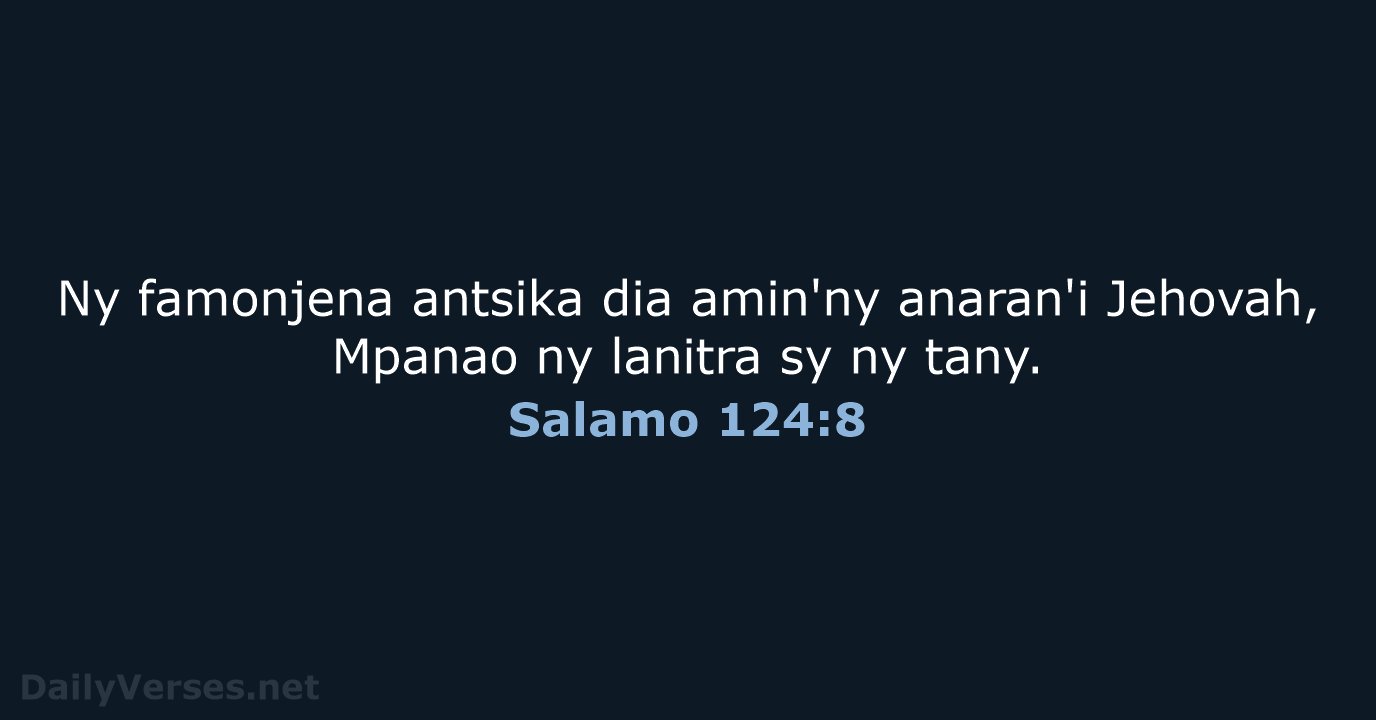 Salamo 124:8 - MG1865
