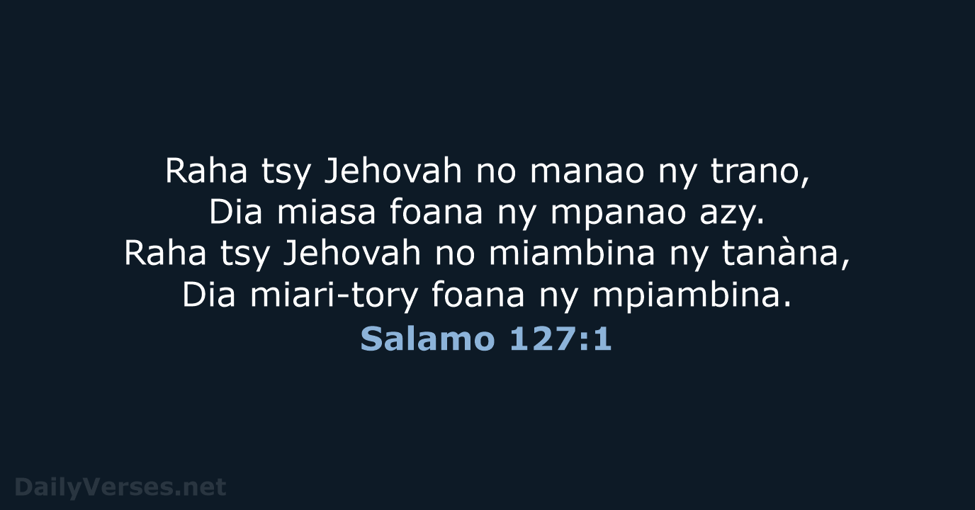 Salamo 127:1 - MG1865