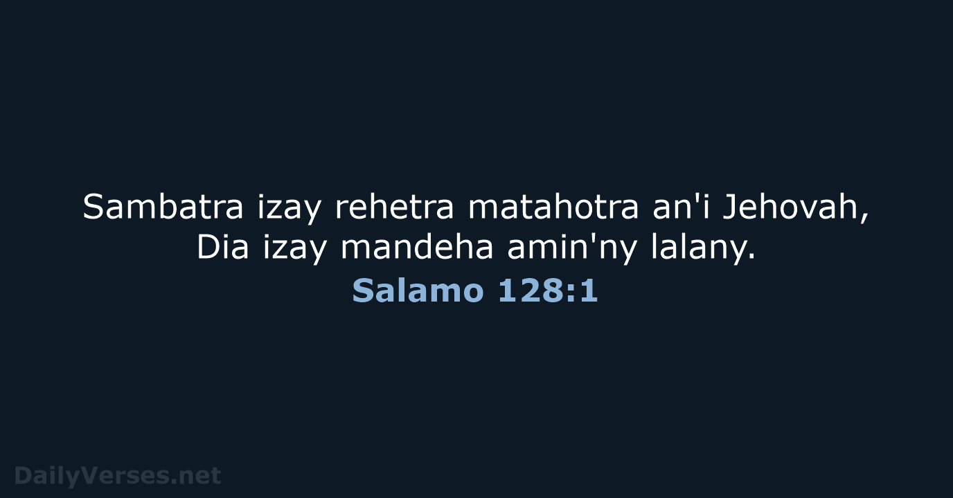 Salamo 128:1 - MG1865