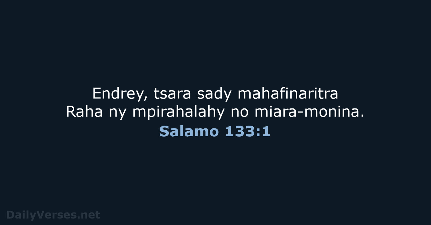 Salamo 133:1 - MG1865