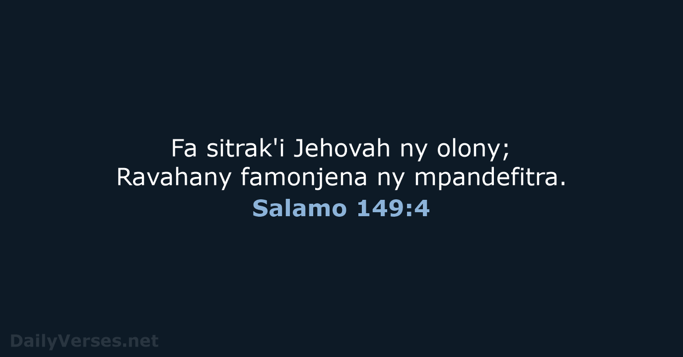 Salamo 149:4 - MG1865