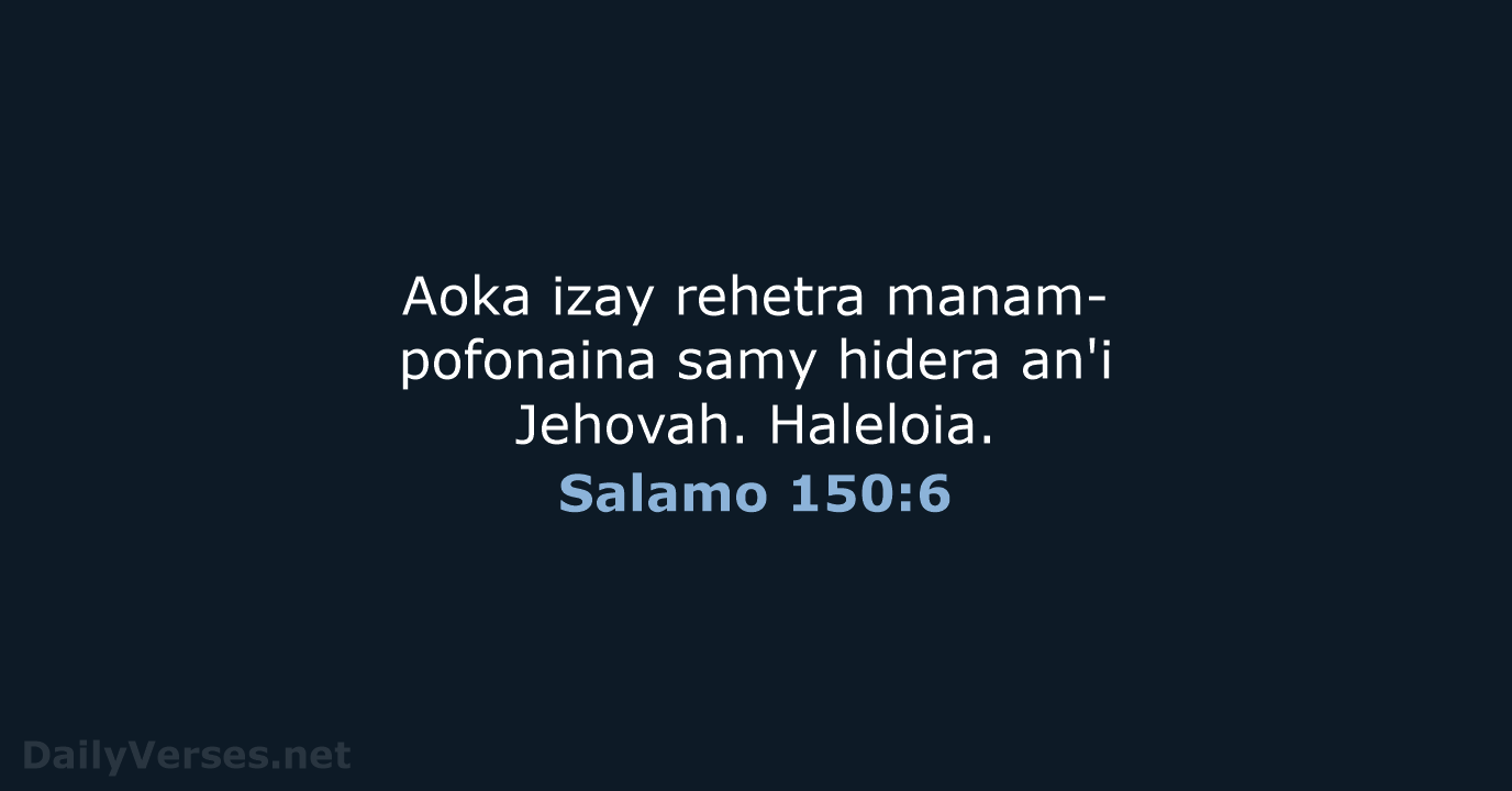Salamo 150:6 - MG1865