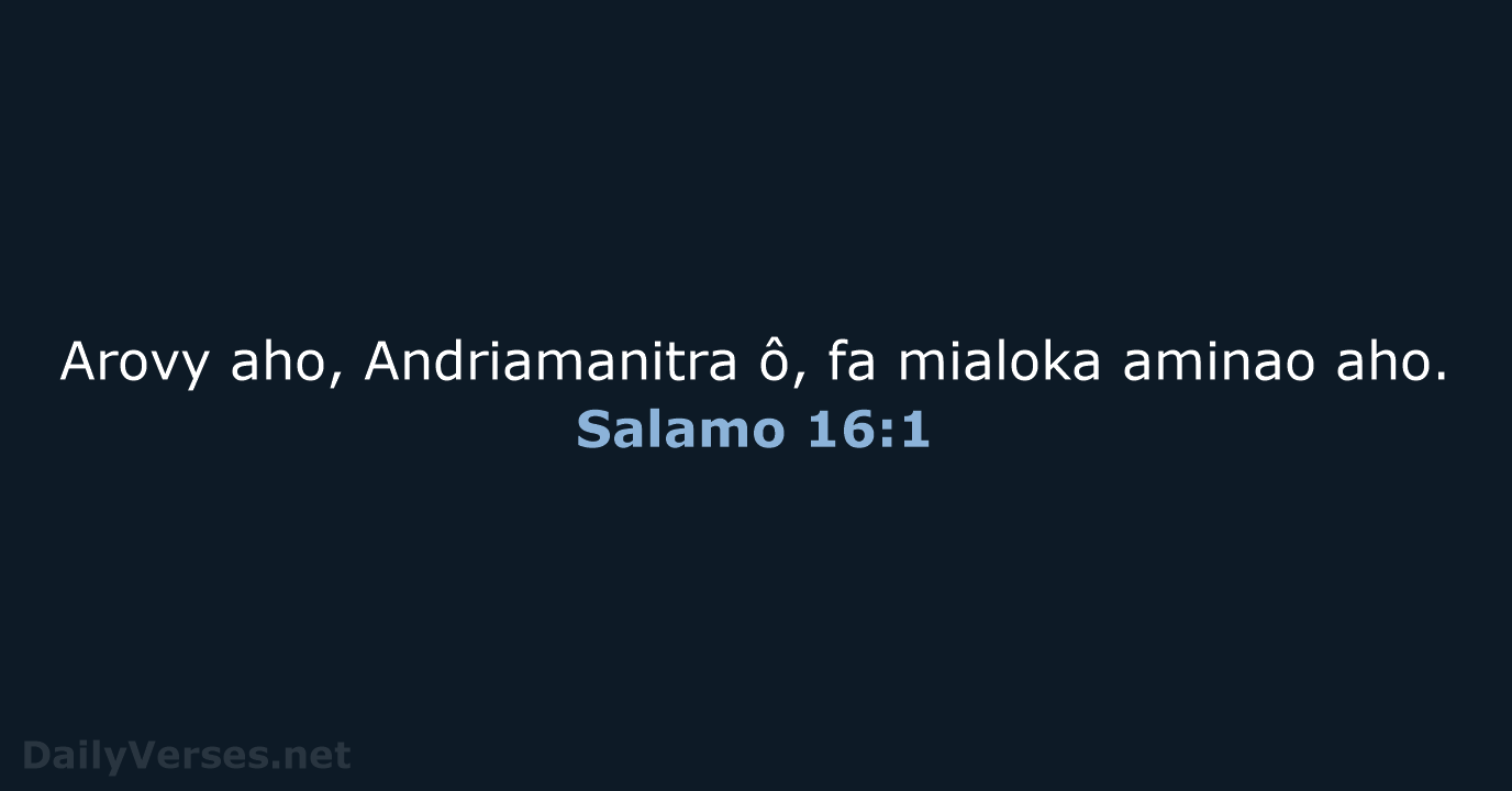 Salamo 16:1 - MG1865