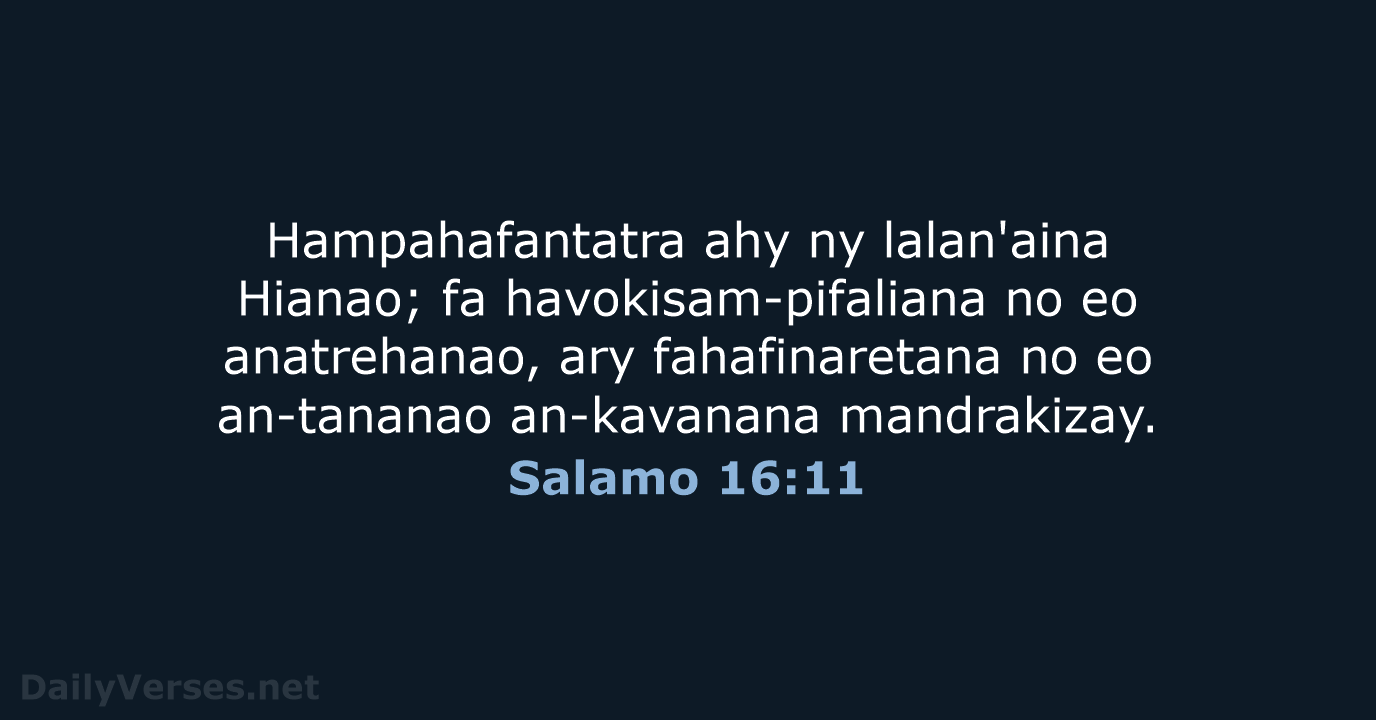 Salamo 16:11 - MG1865