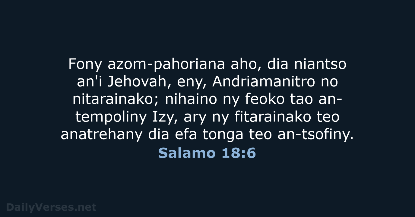 Salamo 18:6 - MG1865