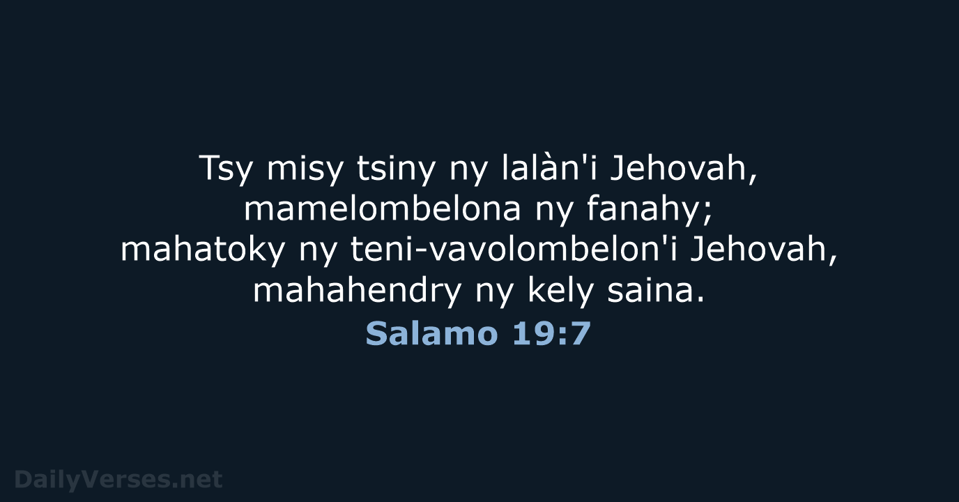 Salamo 19:7 - MG1865