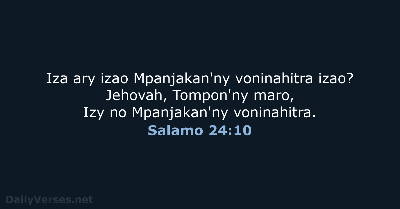 Salamo 24:10 - MG1865