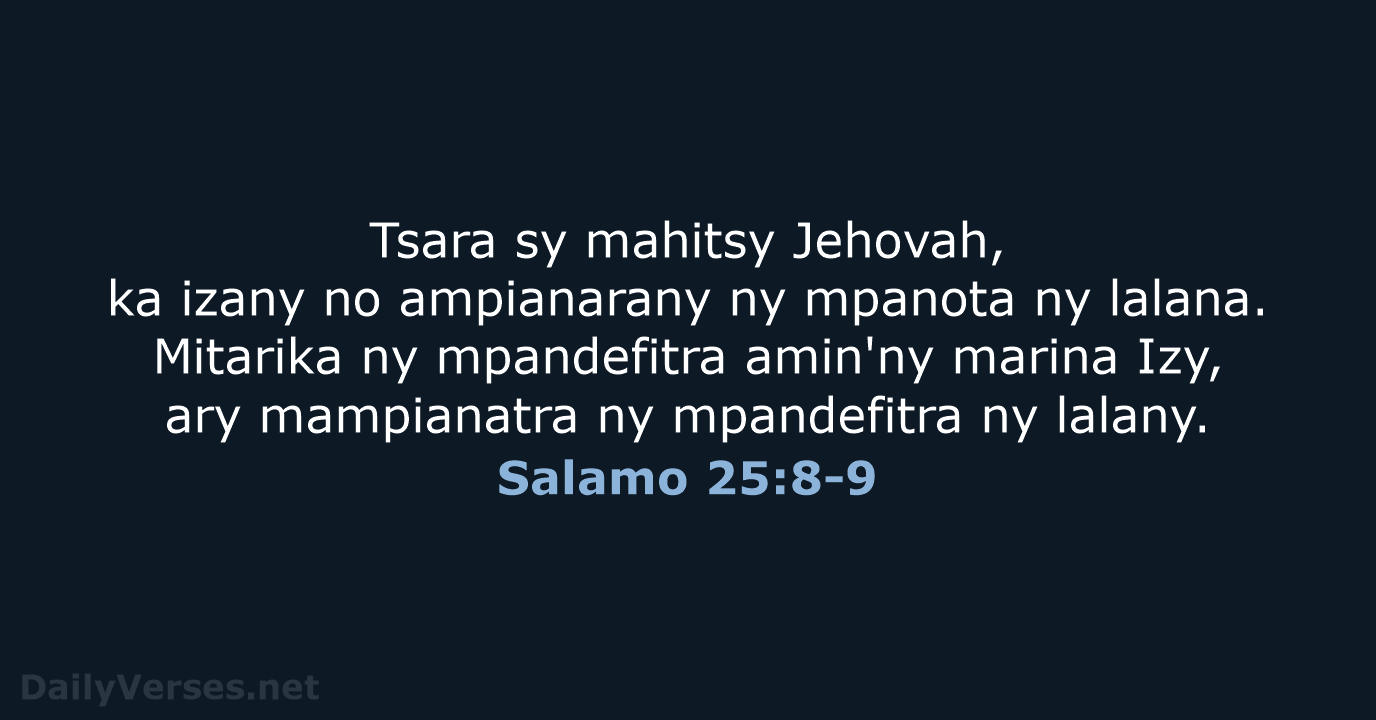 Salamo 25:8-9 - MG1865