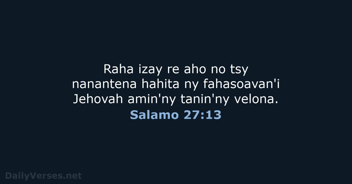 Salamo 27:13 - MG1865