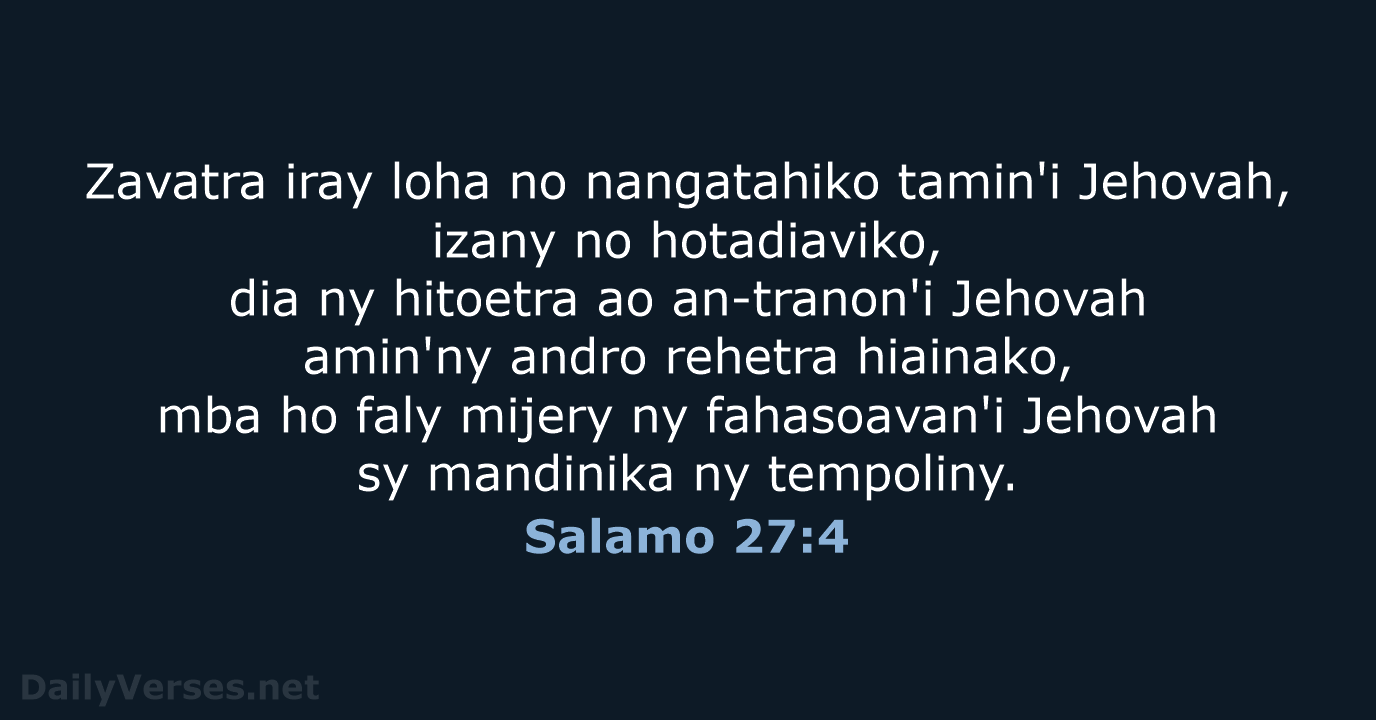 Salamo 27:4 - MG1865