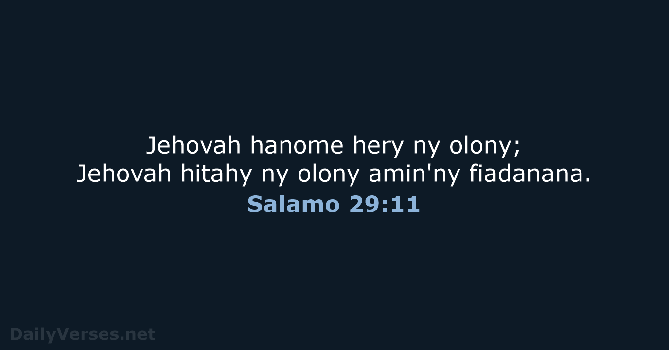 Salamo 29:11 - MG1865