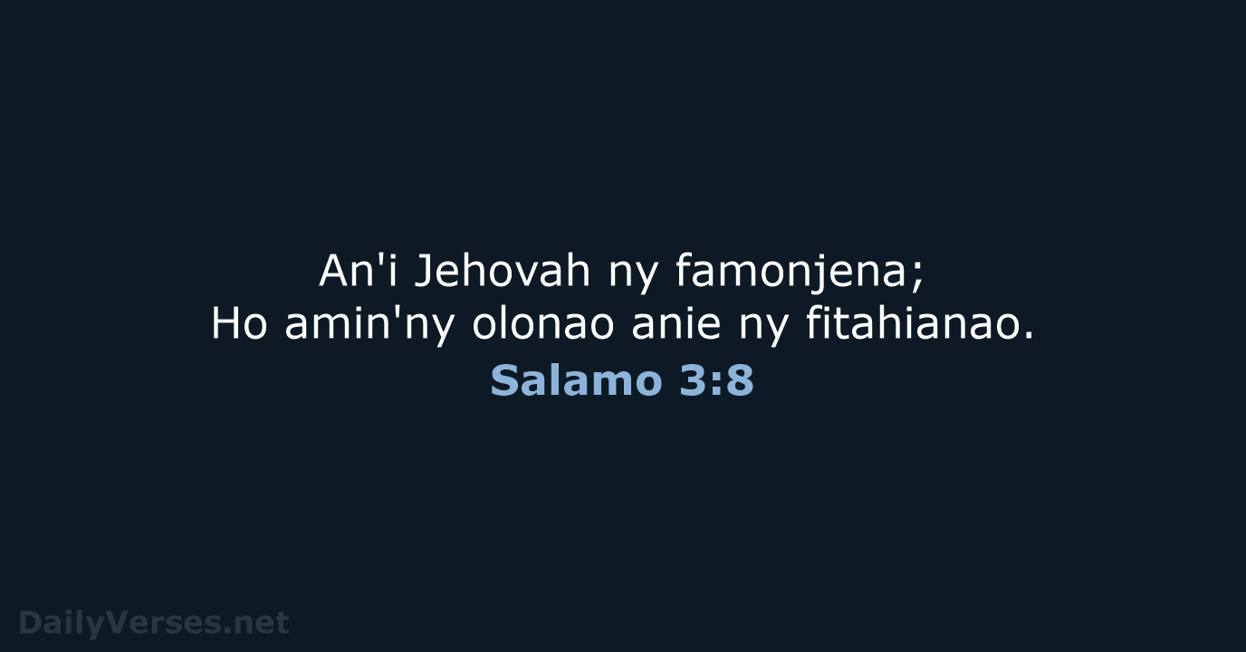 Salamo 3:8 - MG1865