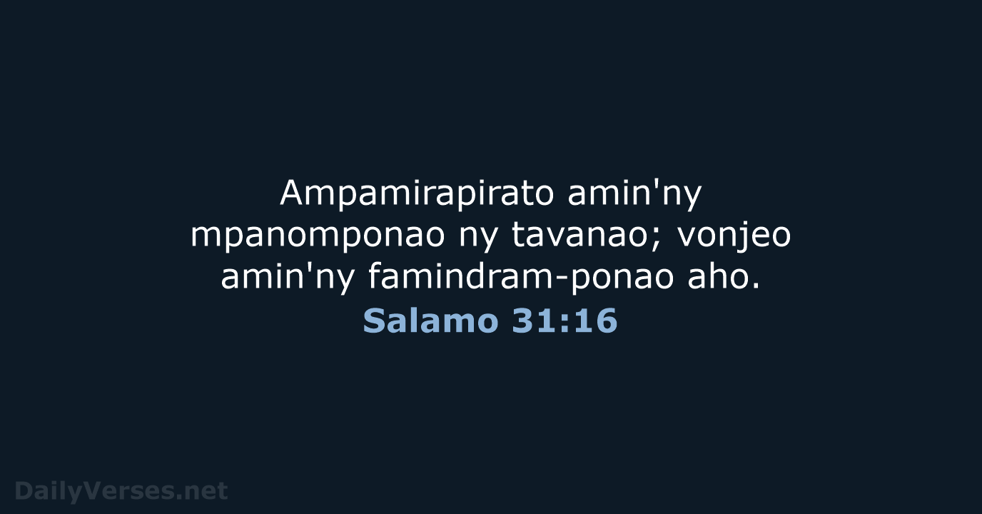 Salamo 31:16 - MG1865