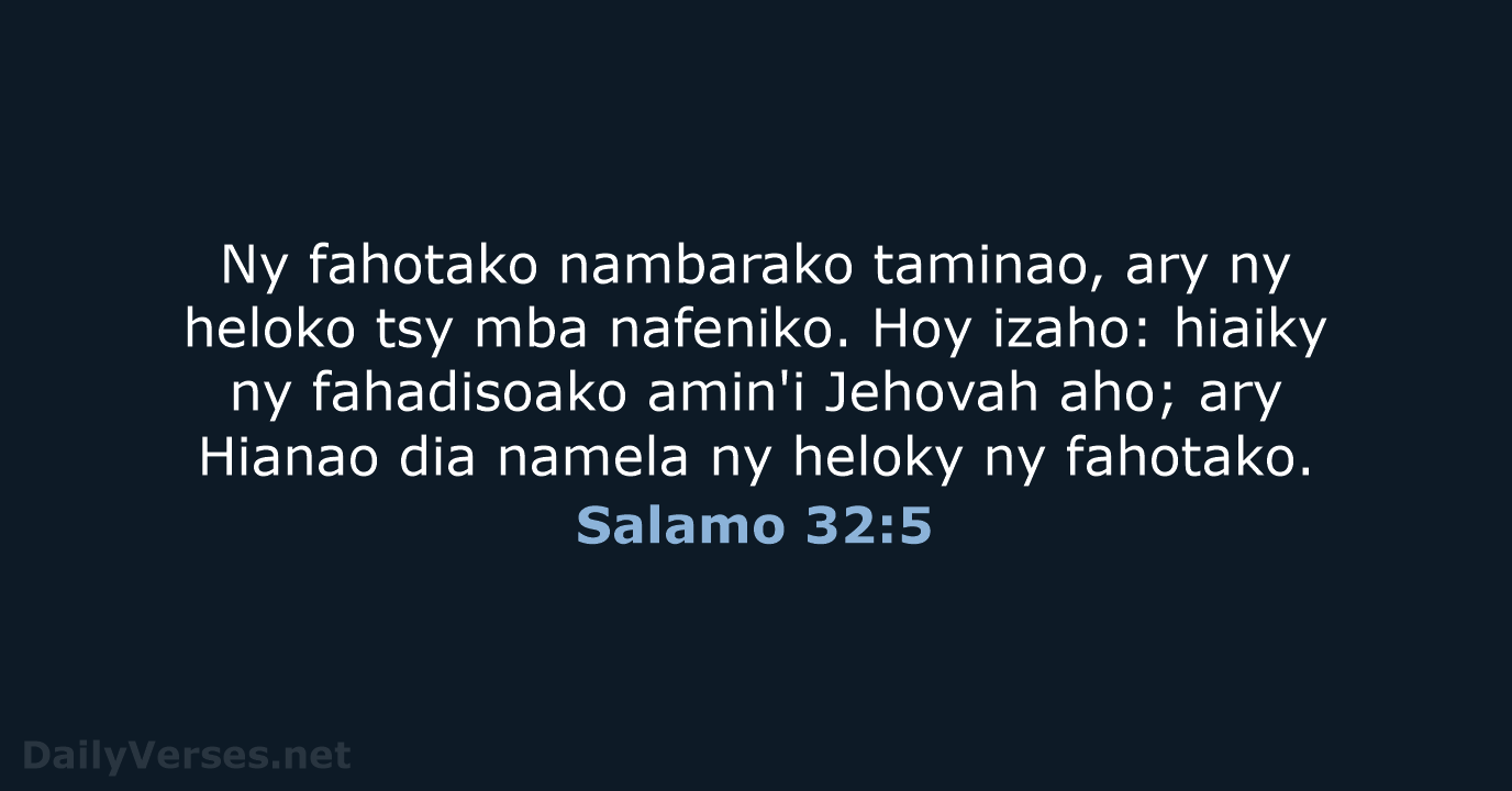 Salamo 32:5 - MG1865
