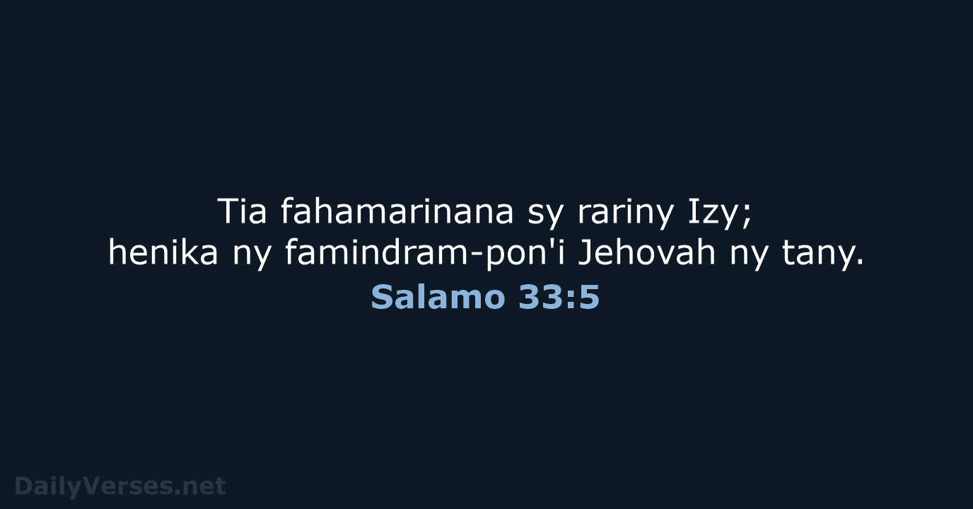 Salamo 33:5 - MG1865