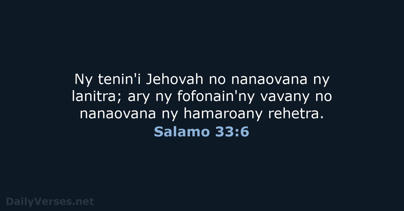 Salamo 33:6 - MG1865
