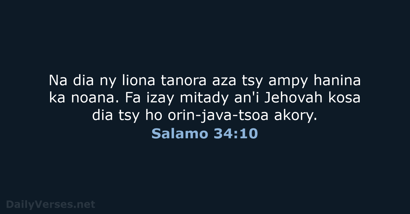 Salamo 34:10 - MG1865