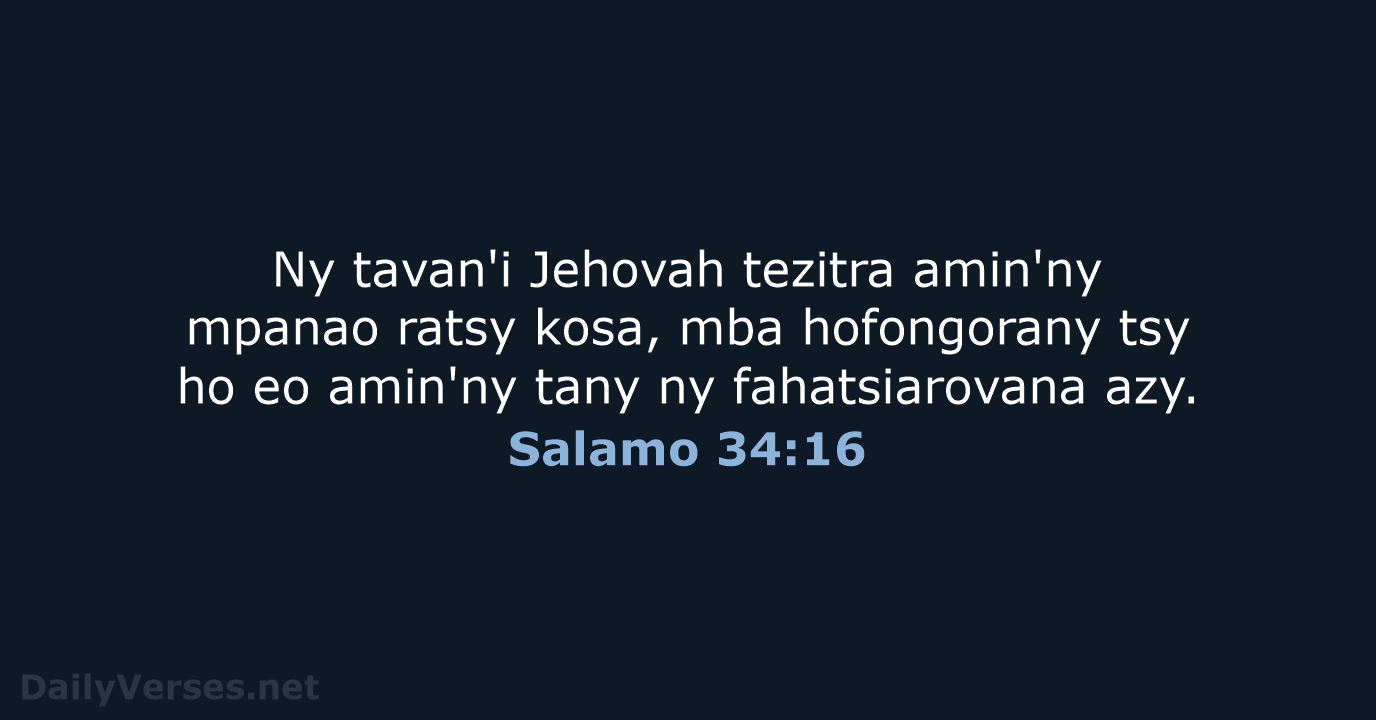 Salamo 34:16 - MG1865