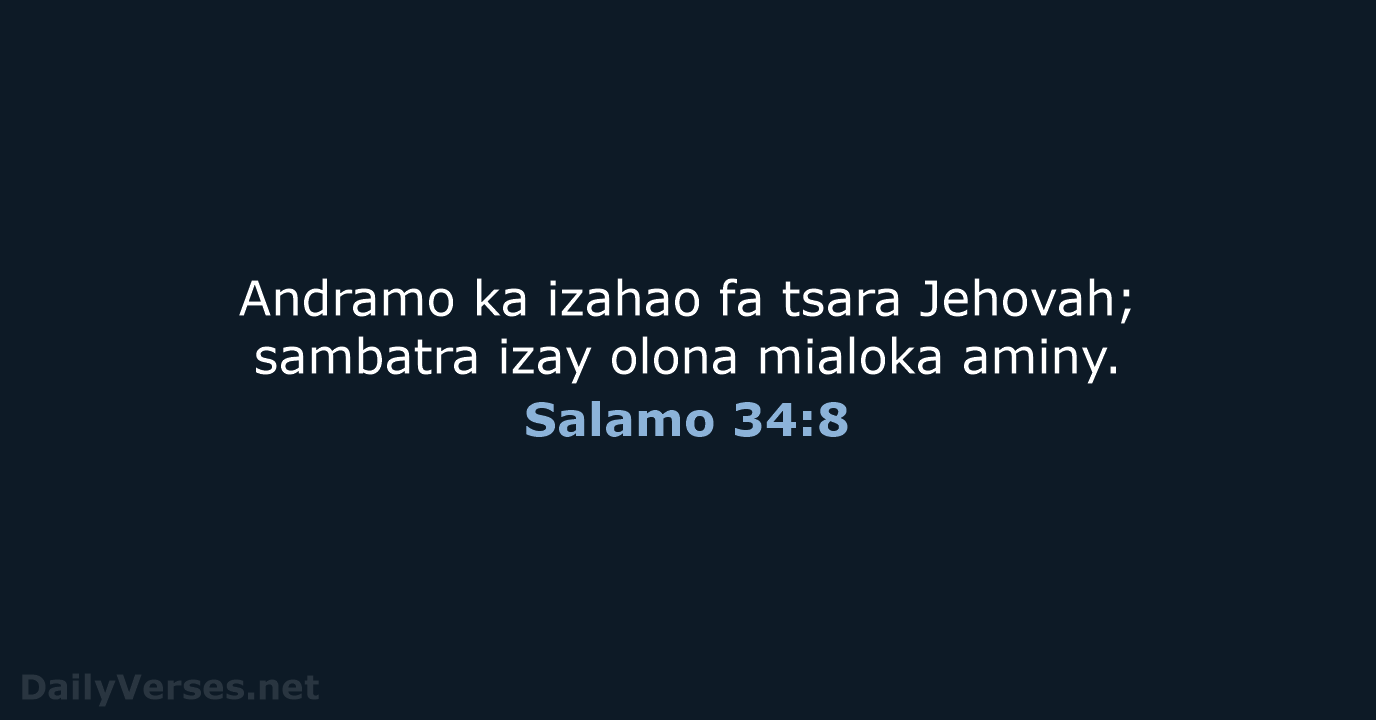 Salamo 34:8 - MG1865
