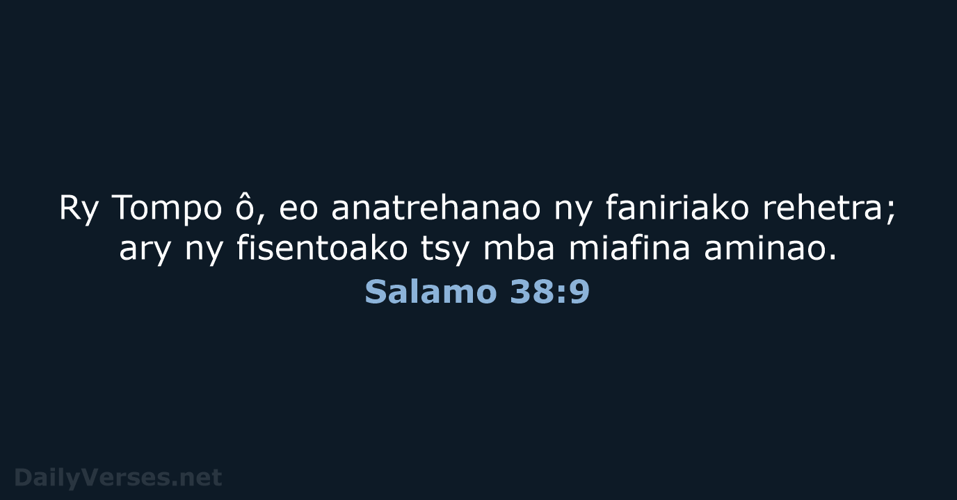 Salamo 38:9 - MG1865
