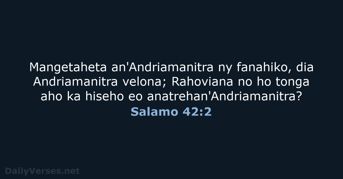Salamo 42:2 - MG1865