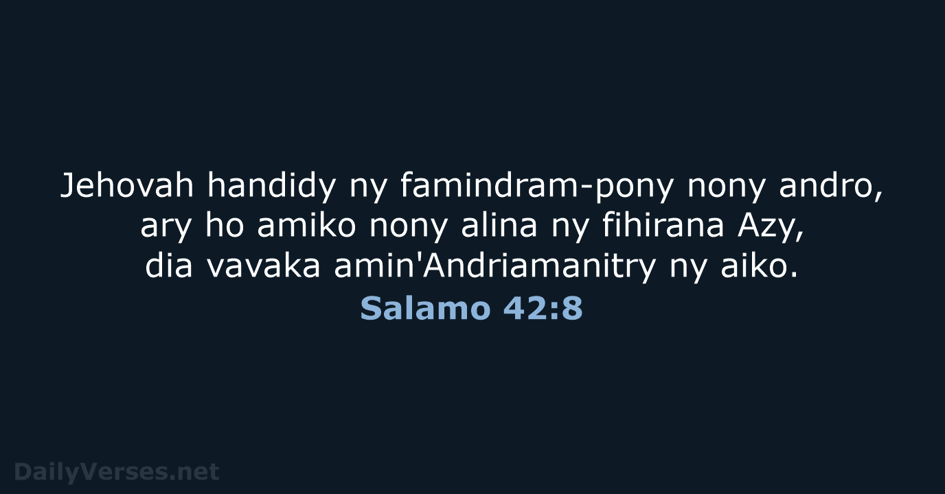 Salamo 42:8 - MG1865