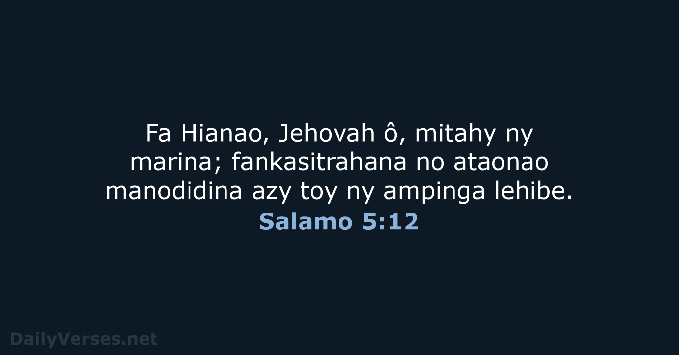 Salamo 5:12 - MG1865