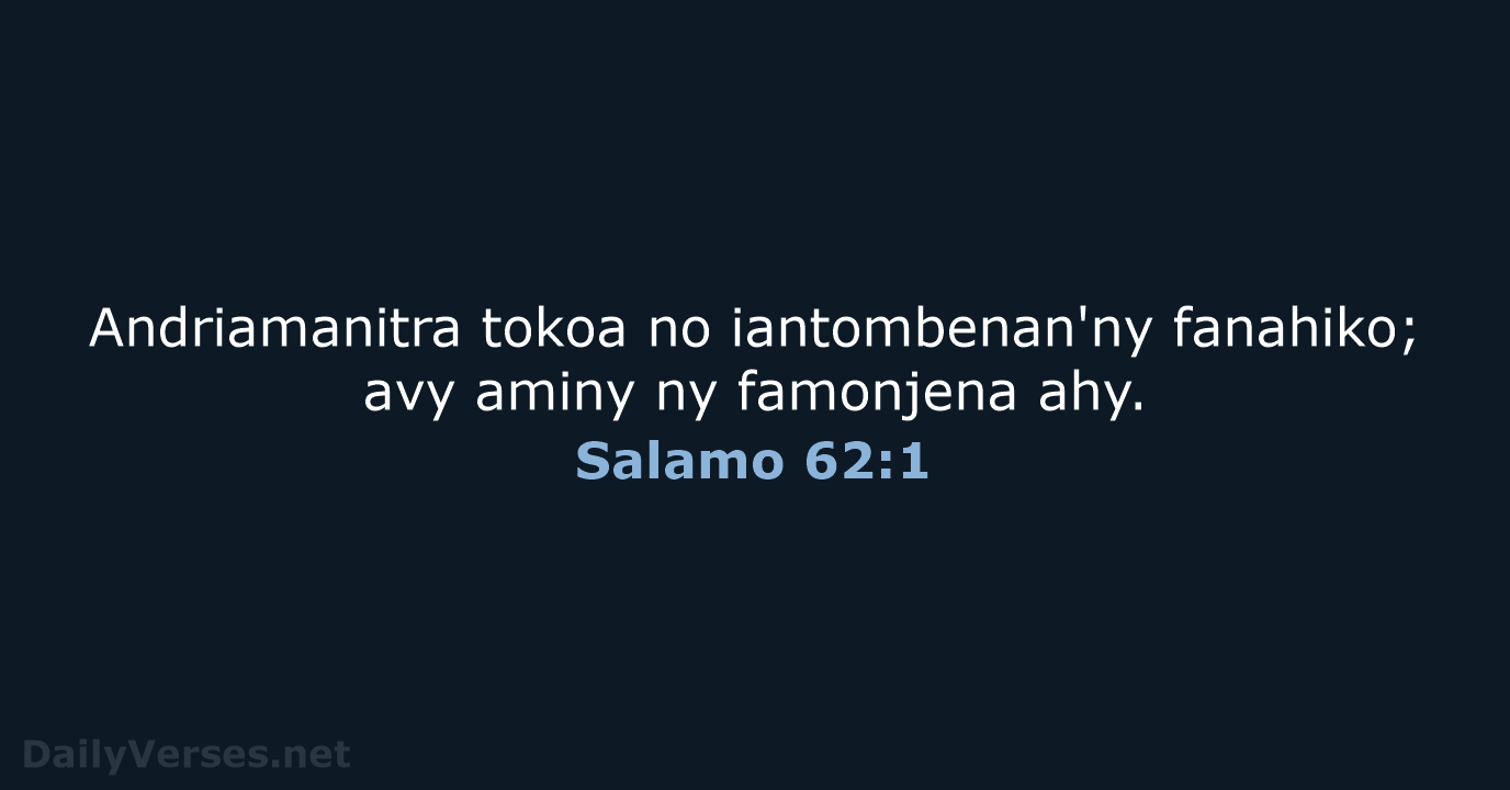 Salamo 62:1 - MG1865