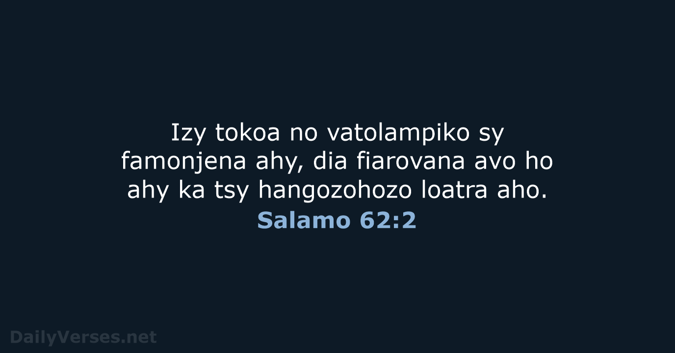 Salamo 62:2 - MG1865