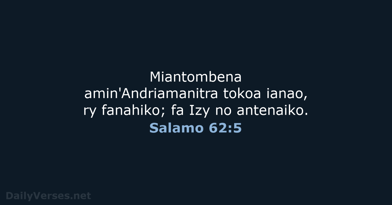 Salamo 62:5 - MG1865