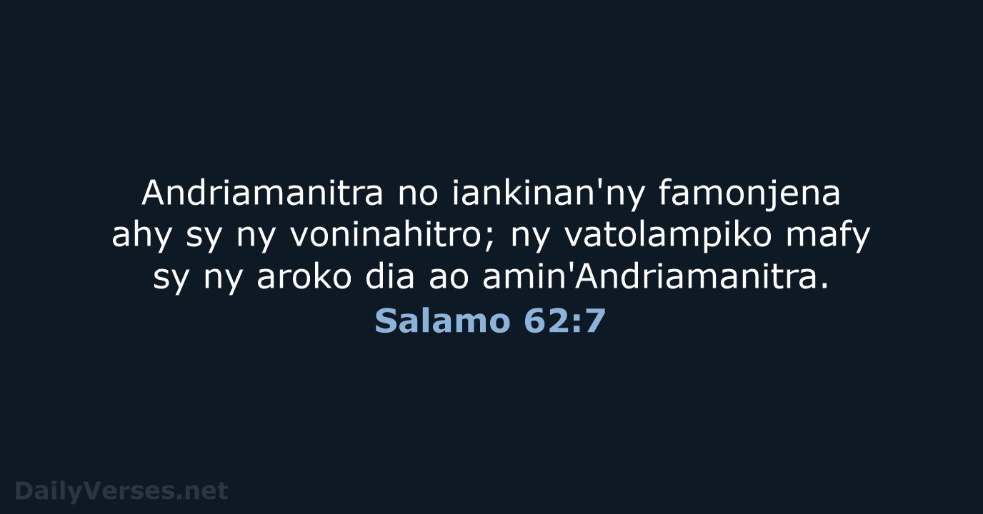 Salamo 62:7 - MG1865