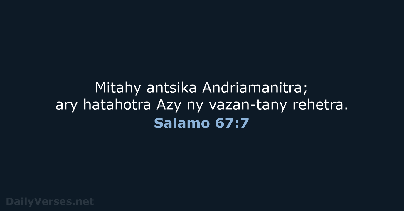 Salamo 67:7 - MG1865