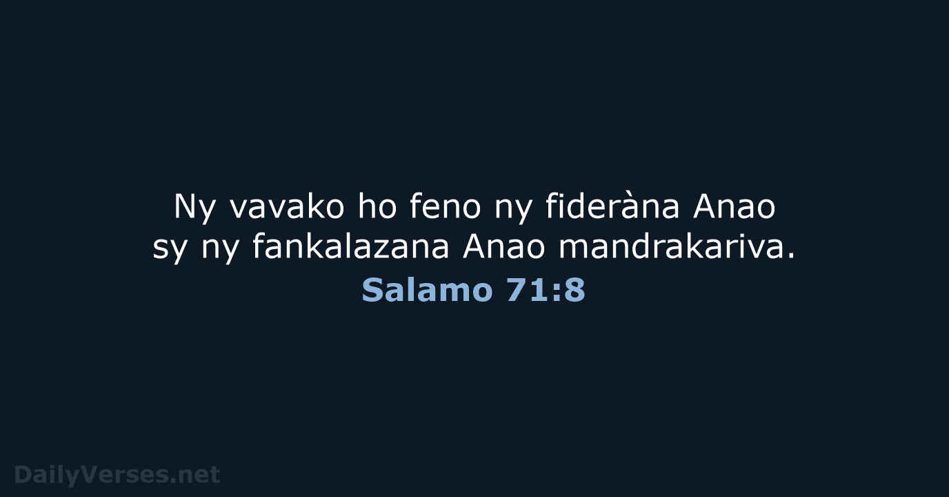 Salamo 71:8 - MG1865