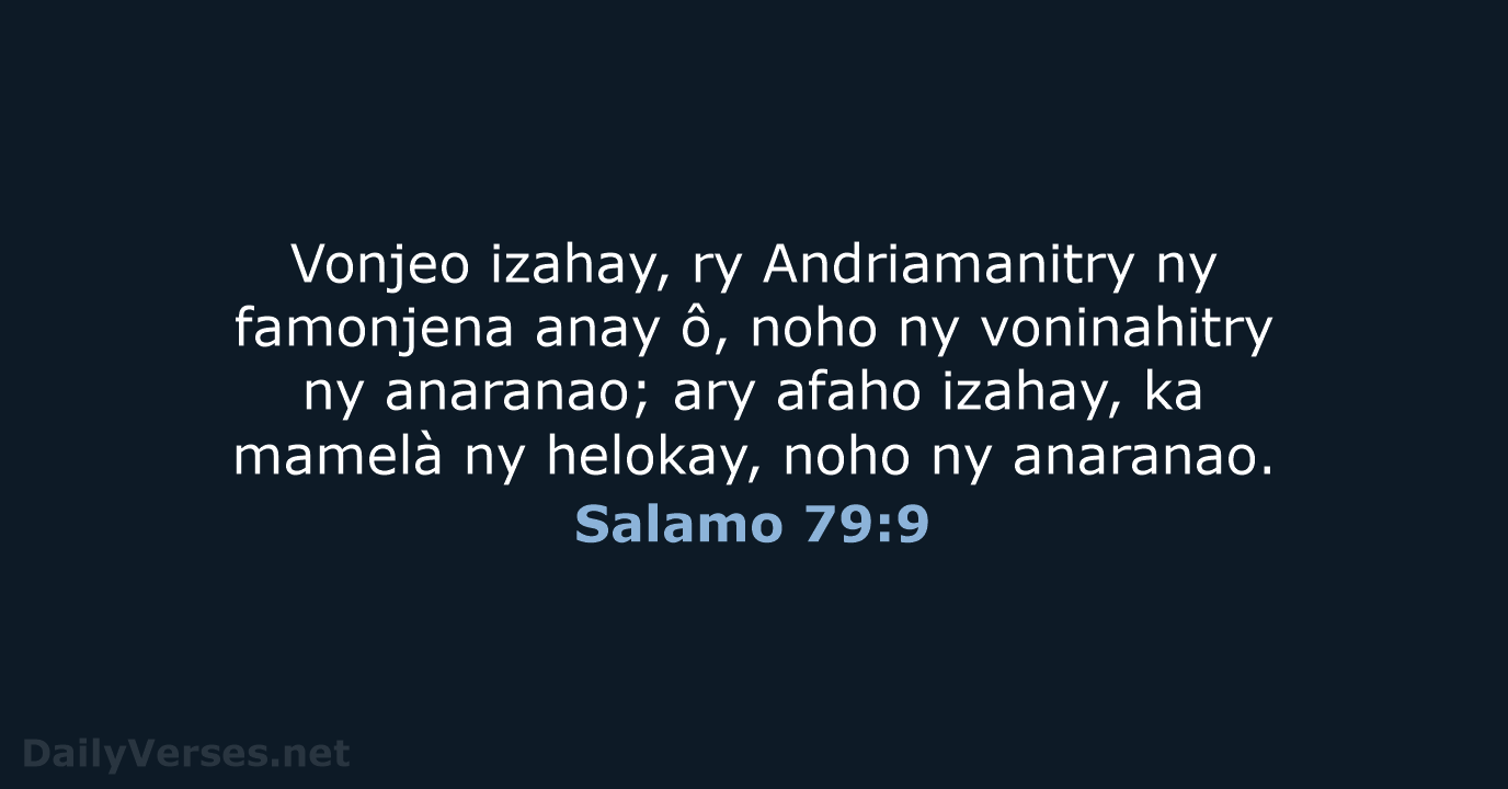 Salamo 79:9 - MG1865