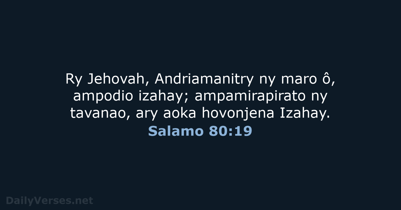 Salamo 80:19 - MG1865